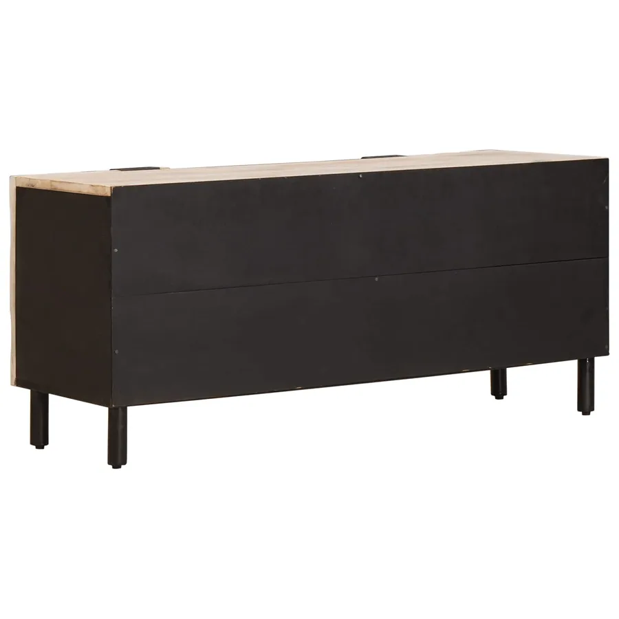 Meuble TV avec tiroir Finition Lavage Blanc 105 x 33 x 46 cm - 5