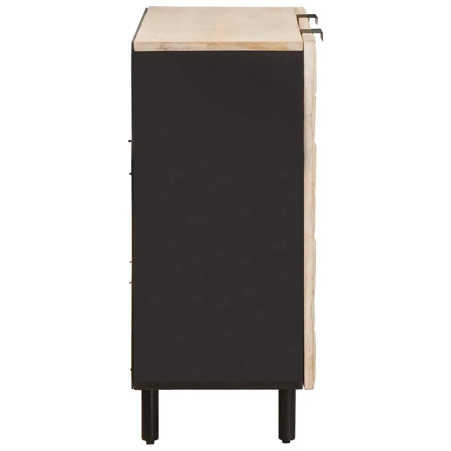 Buffet avec étagère Finition Lavage Blanc 90 x 33 x 75 cm - 4