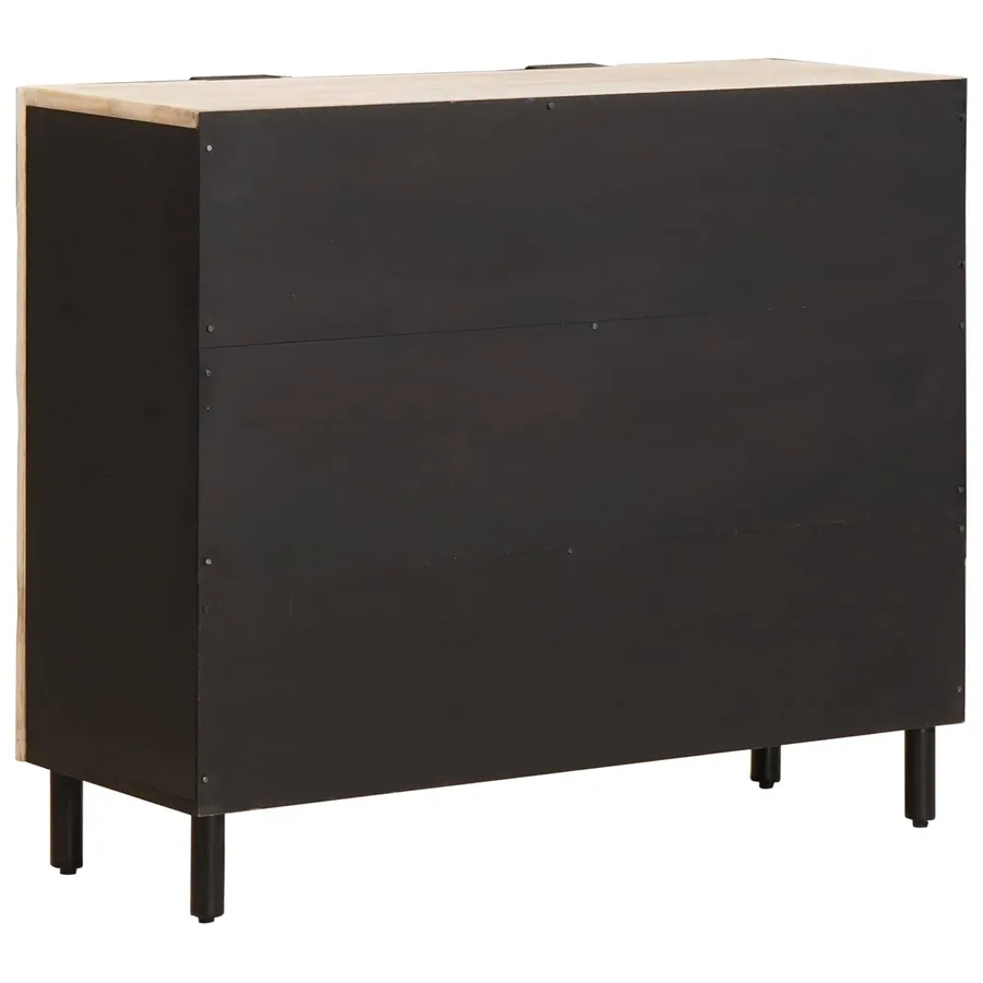 Buffet avec étagère Finition Lavage Blanc 90 x 33 x 75 cm - 5
