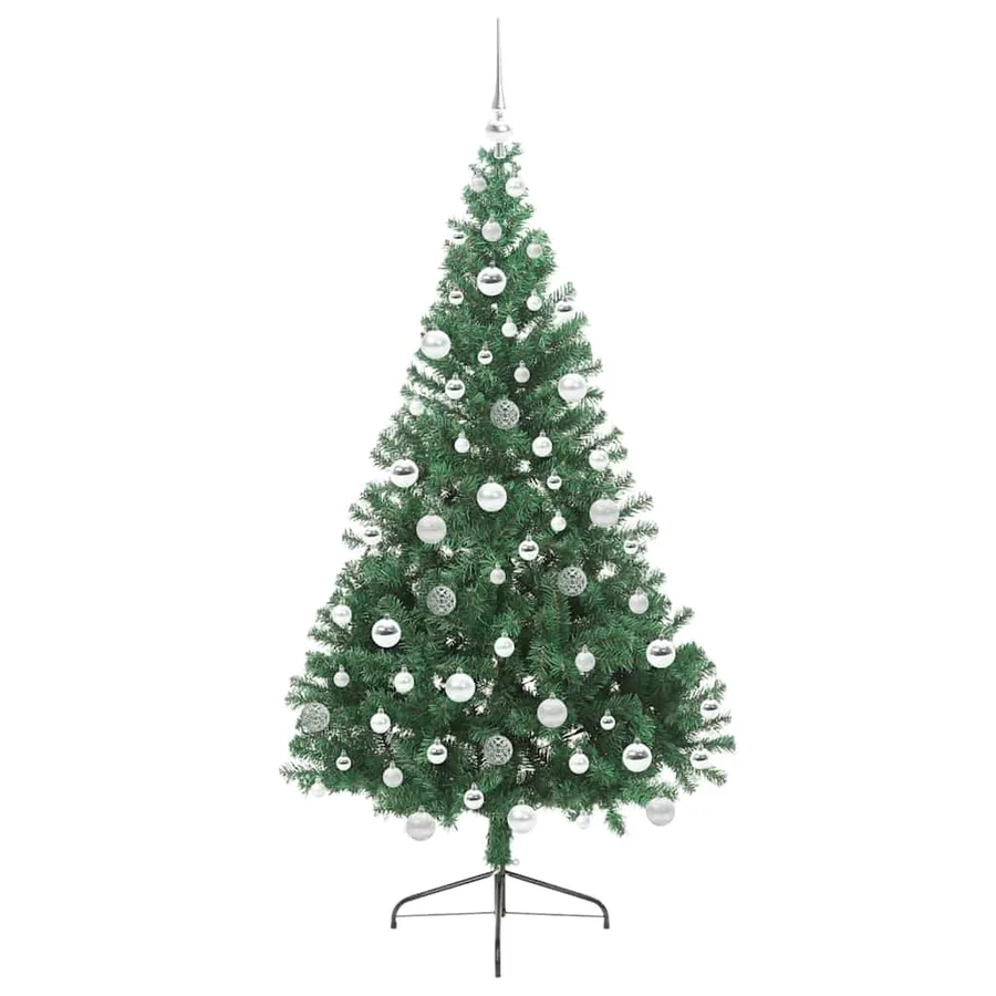 Sapin de Noël artificiel pré-éclairé Vert 180 cm PVC - 4