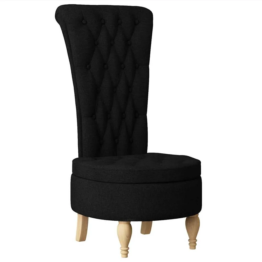 Fauteuil à pantoufle Noir 56,5 x 70 x 110 cm tissu - 2
