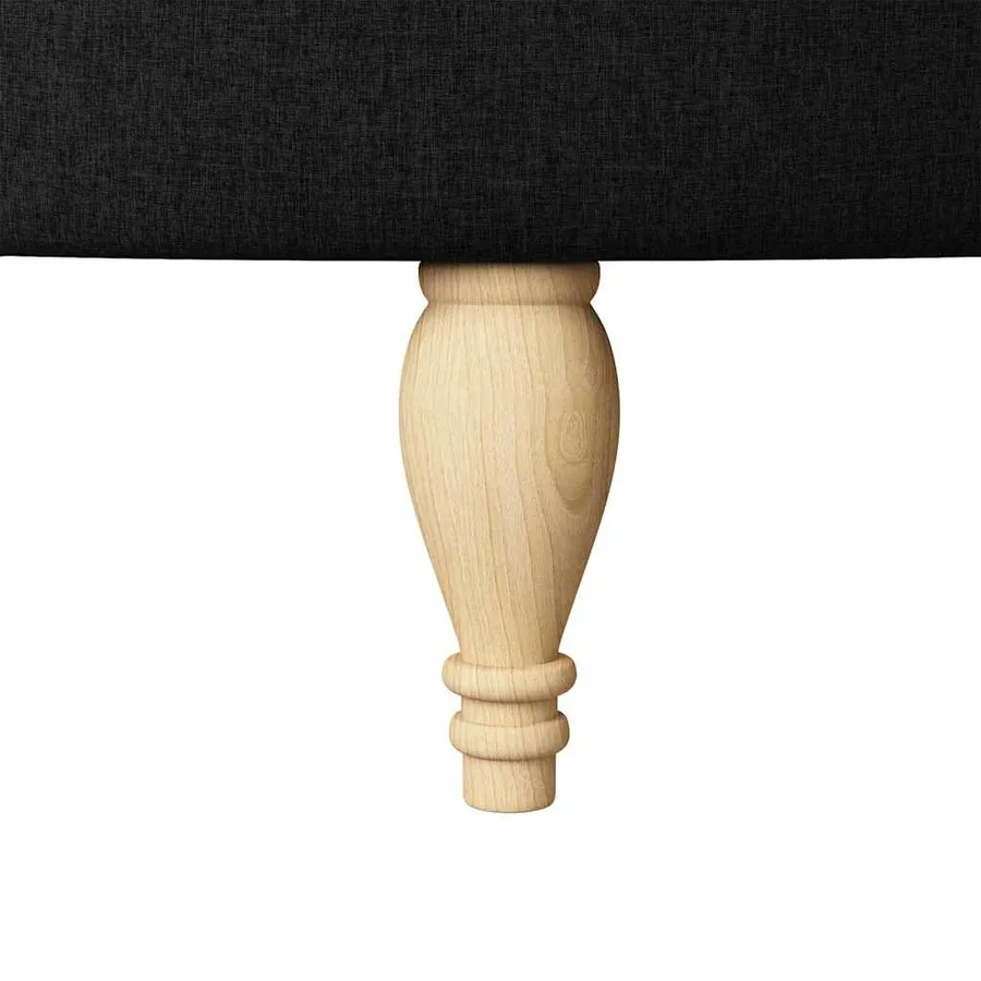 Fauteuil à pantoufle Noir 56,5 x 70 x 110 cm tissu - 9