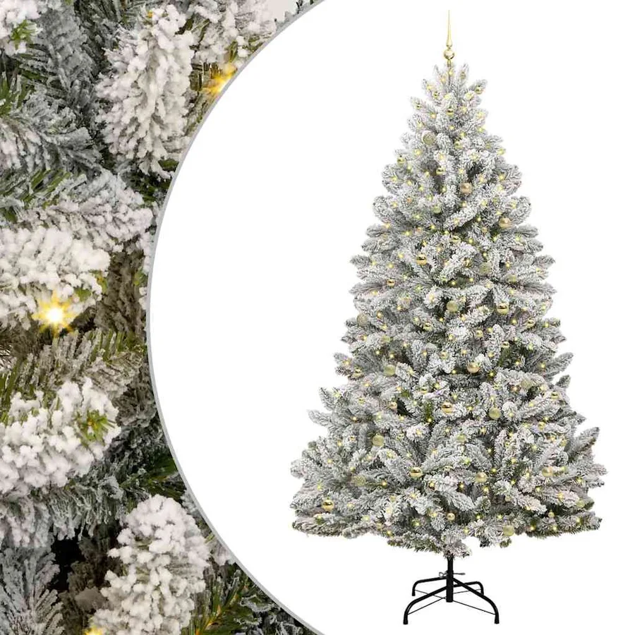 Sapin de Noël artificiel Vert et blanc 300 cm PVC et métal - 2