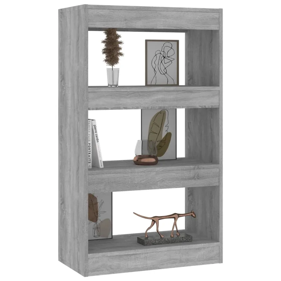 Bibliothèque/Séparateur de pièce Sonoma gris Bois d'ingénierie - 4