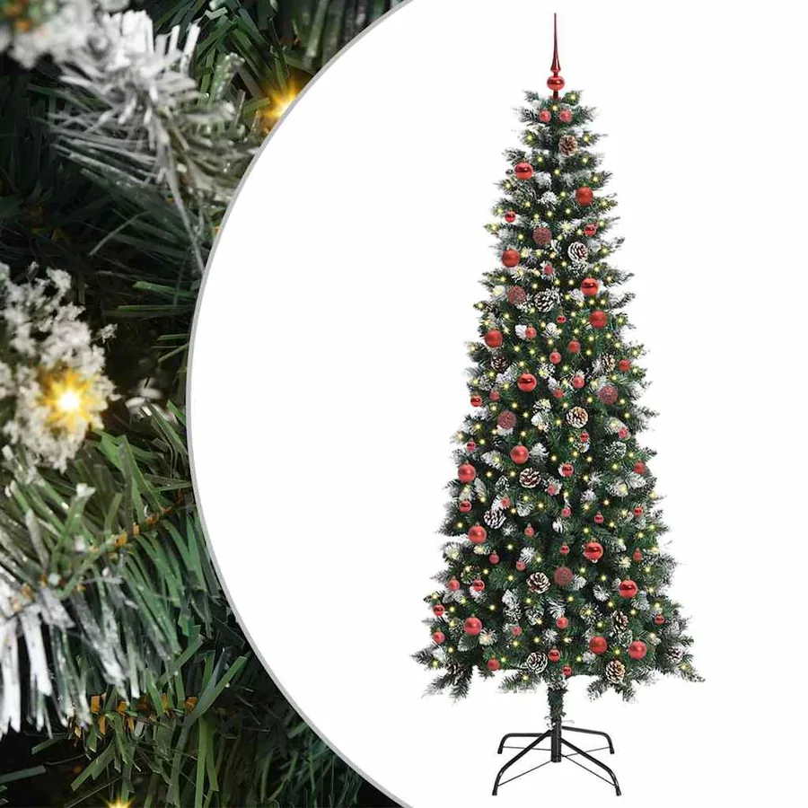 Sapin de Noël artificiel Vert 210 cm PVC, plastique et acier