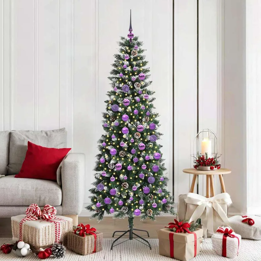 Sapin de Noël artificiel Vert 180 cm PVC, plastique et acier