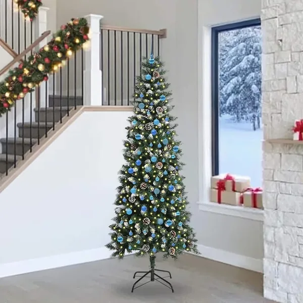 Sapin de Noël artificiel Vert 240 cm PVC, plastique et acier