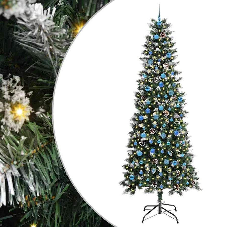 Sapin de Noël artificiel Vert 240 cm PVC, plastique et acier - 2