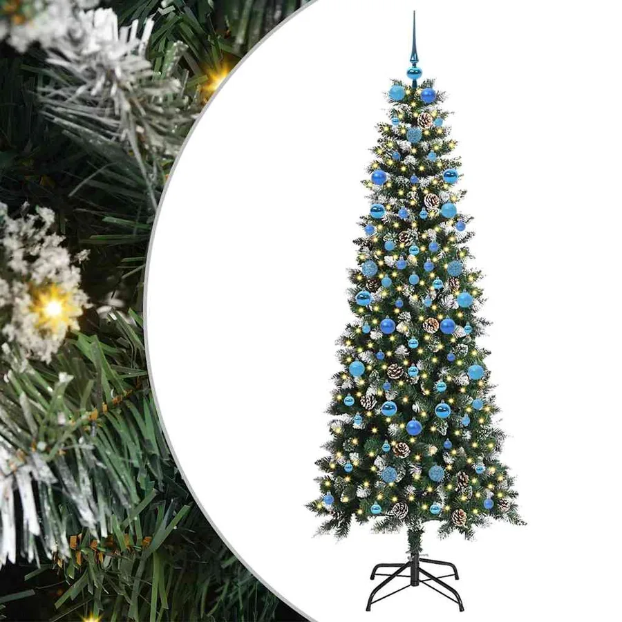 Sapin de Noël artificiel Vert 210 cm PVC, plastique et acier - 2