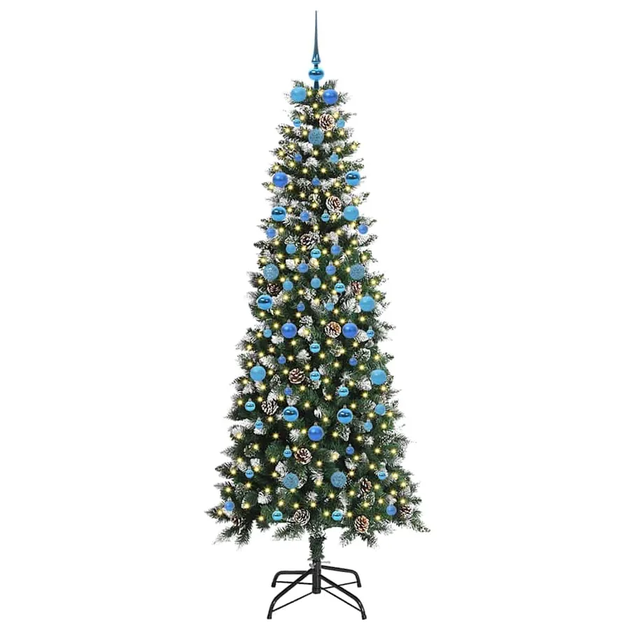 Sapin de Noël artificiel Vert 210 cm PVC, plastique et acier - 3