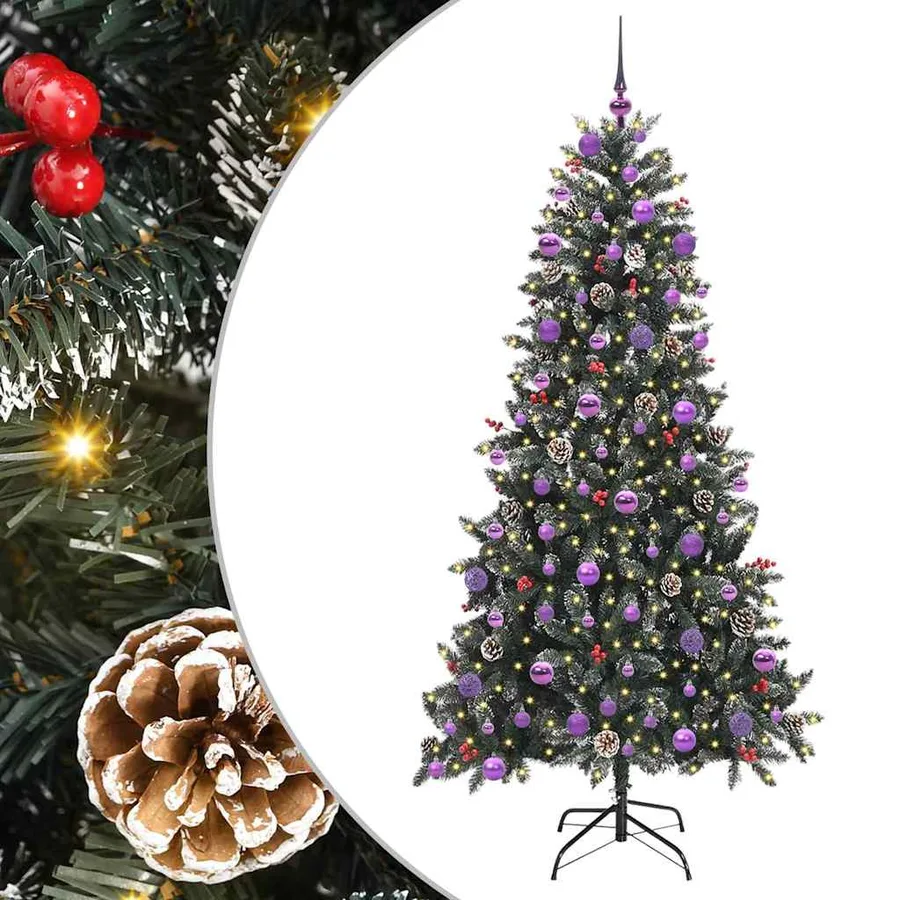 Sapin de Noël artificiel Vert 210 cm PVC, plastique et acier - 2