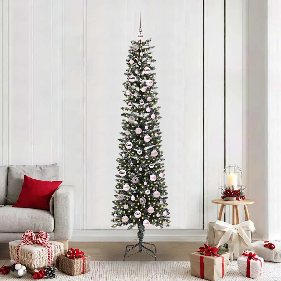 Sapin de Noël artificiel Vert 210 cm PVC, plastique et acier