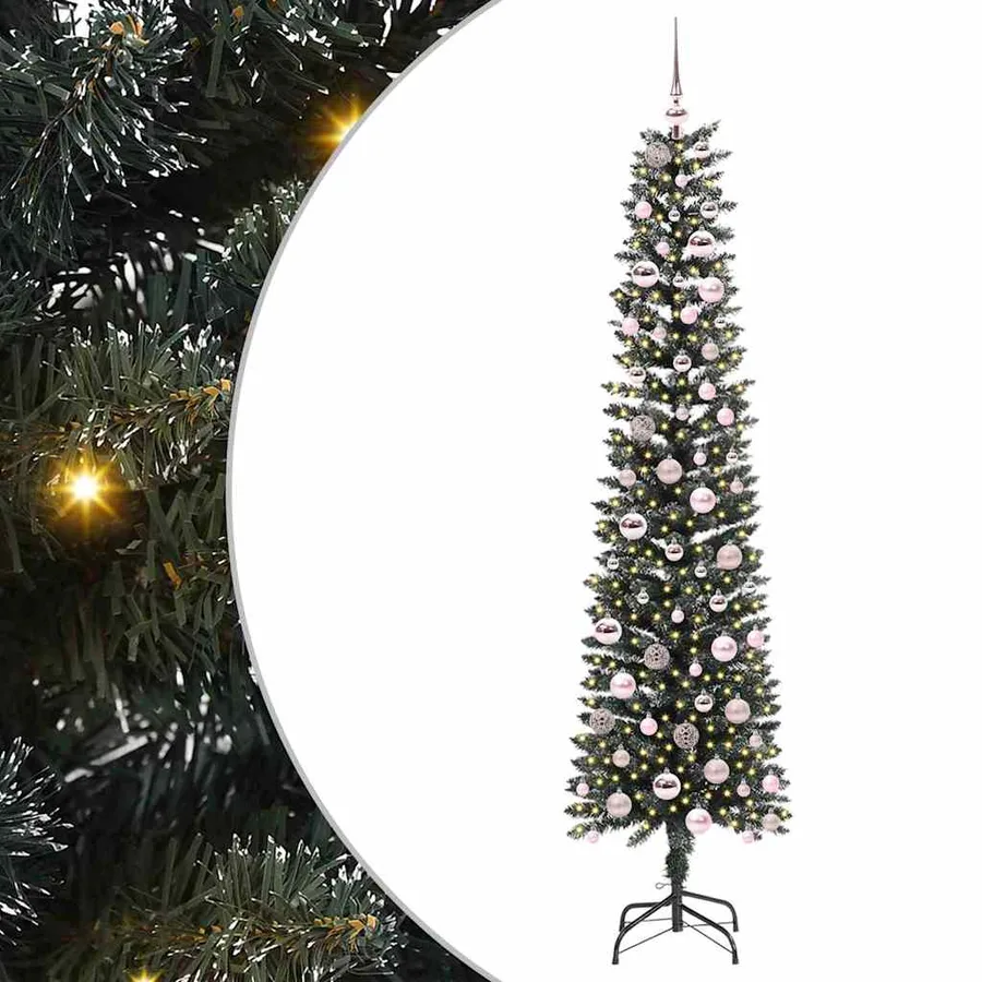 Sapin de Noël artificiel Vert 210 cm PVC, plastique et acier - 2
