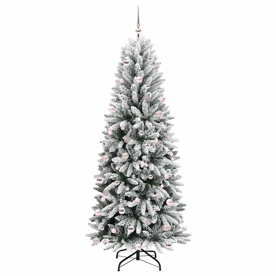 Sapin de Noël artificiel avec 300 LED avec support Blanc 240 cm - 4