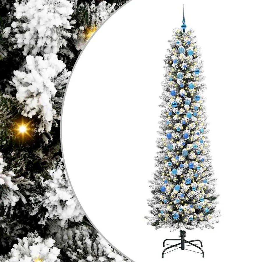 Sapin de Noël artificiel Blanc 240 cm PVC, métal et plastique - 2
