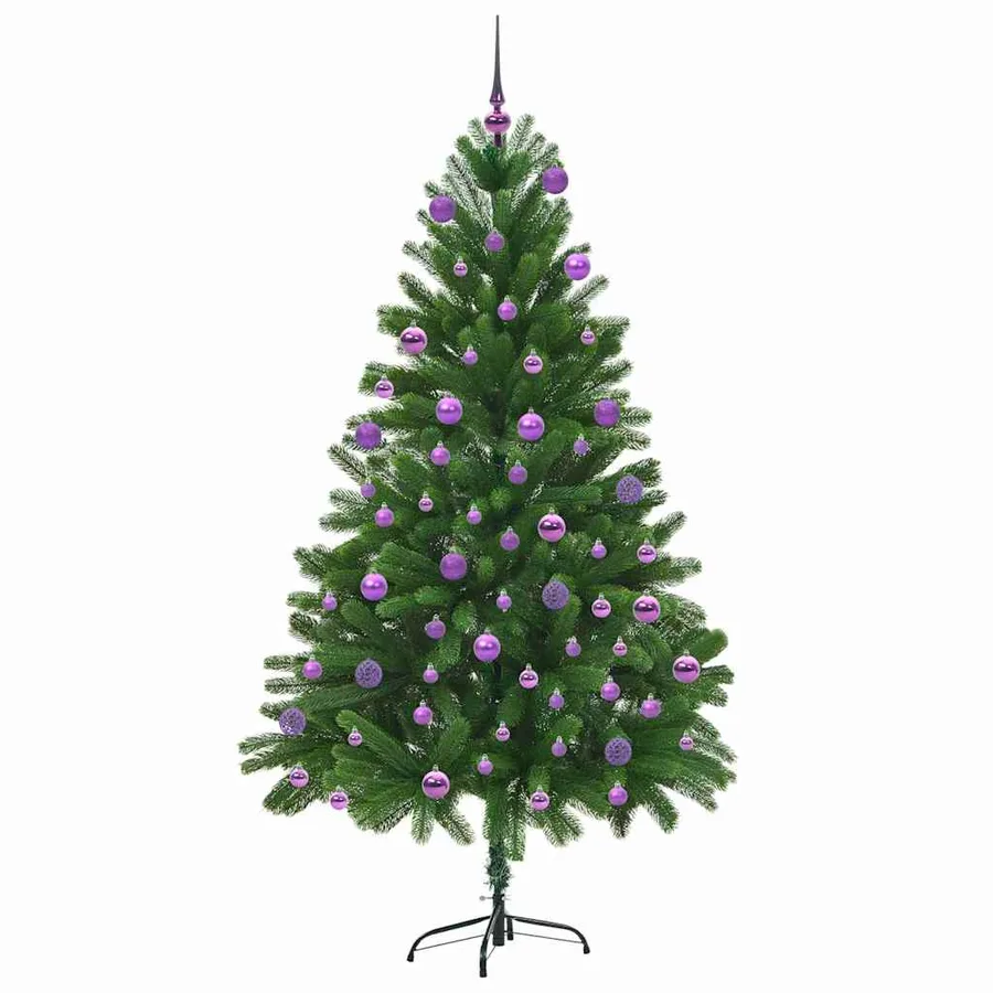 Sapin de Noël avec 300 LED avec support Vert 180 cm PE - 4