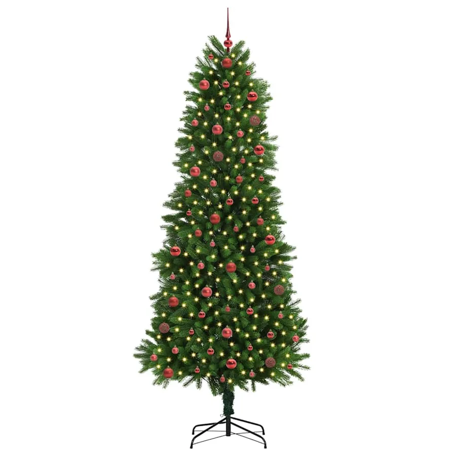 Sapin de Noël avec 300 LED avec support Vert 240 cm PE - 3