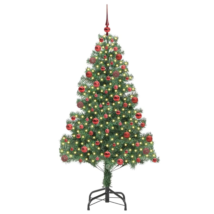 Sapin de Noël avec 300 LED avec support Vert 180 cm PVC - 3