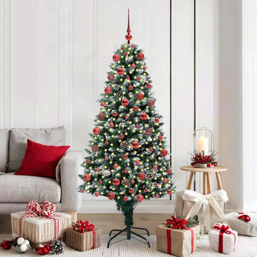 Sapin de Noël artificiel Vert 180 cm PVC, Acier et Plastique