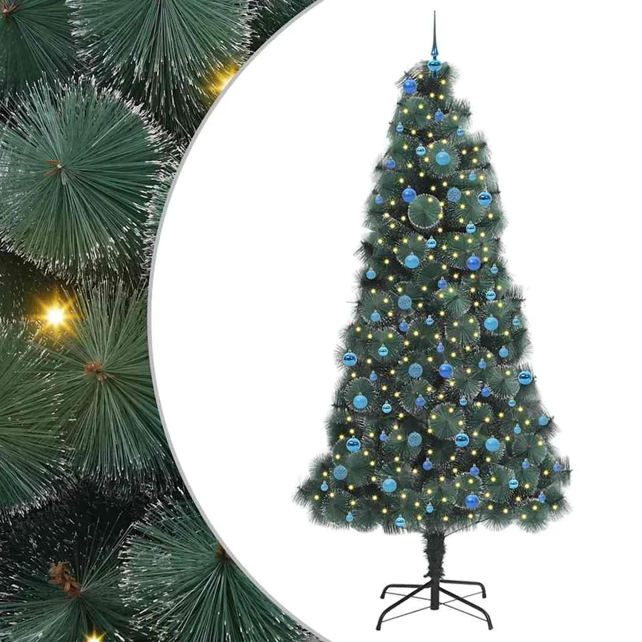 Arbre de Noël artificiel pré-éclairé avec ensemble de boules - 2