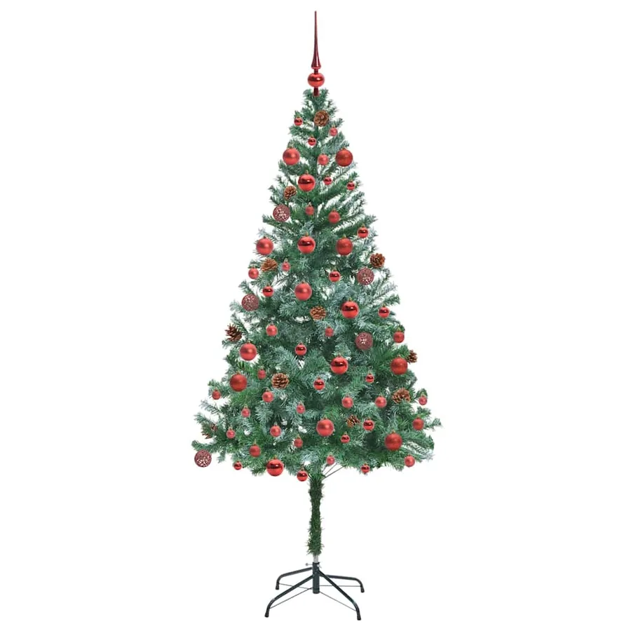 Sapin de Noël artificiel avec 300 LED Vert 180 cm PVC et Acier - 4