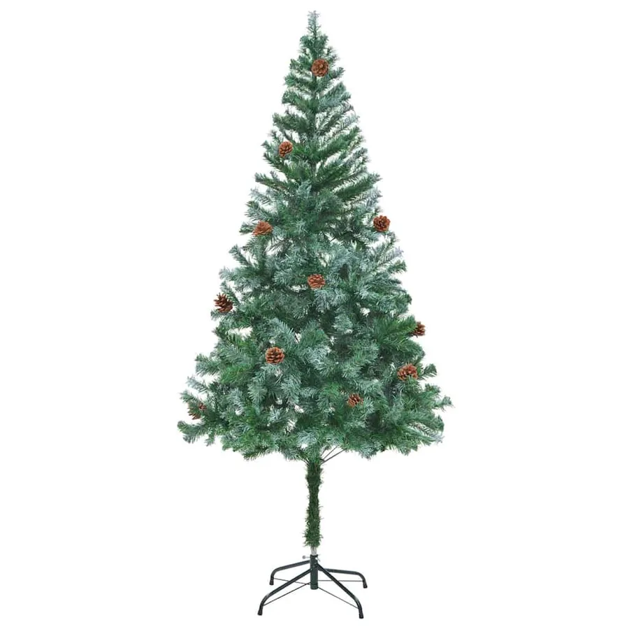 Sapin de Noël artificiel avec 300 LED Vert 180 cm PVC et Acier - 5