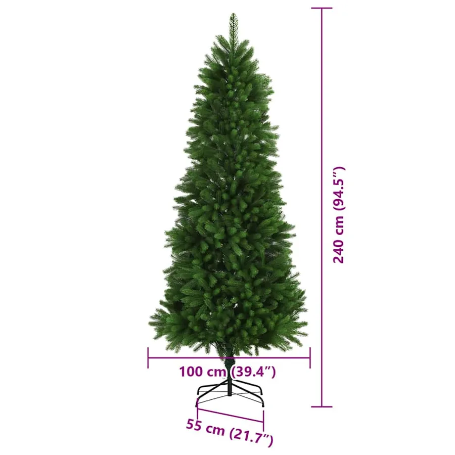 Sapin de Noël avec 300 LED avec support Vert 240 cm PE - 14