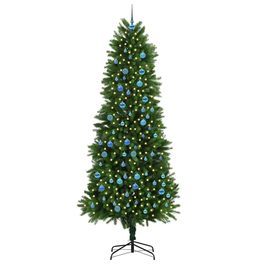 Sapin de Noël avec 300 LED avec support Vert 240 cm PE - 3