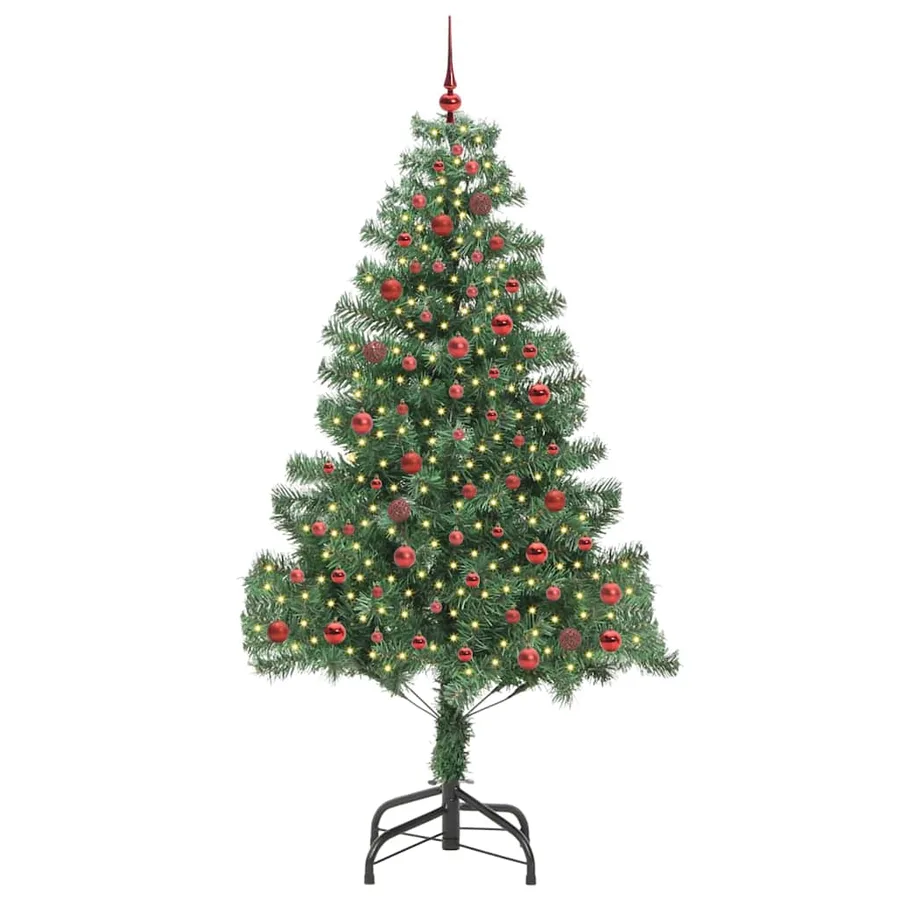 Sapin de Noël avec 300 LED avec support Vert 210 cm PVC - 3