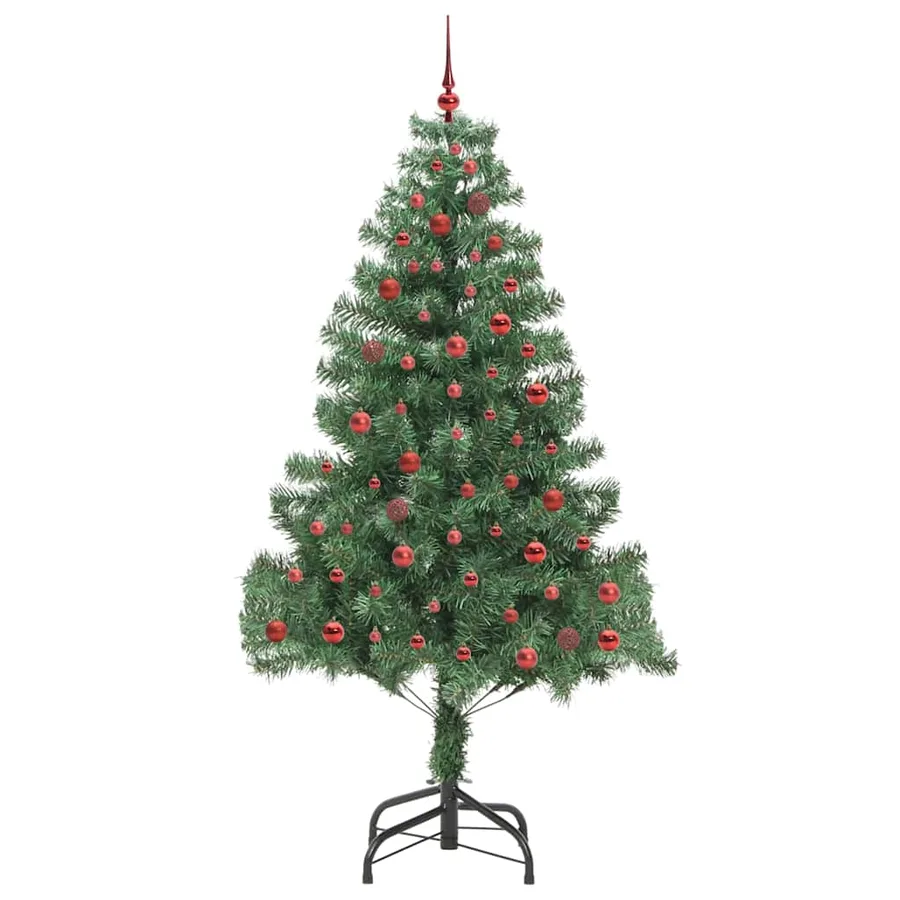 Sapin de Noël avec 300 LED avec support Vert 210 cm PVC - 4