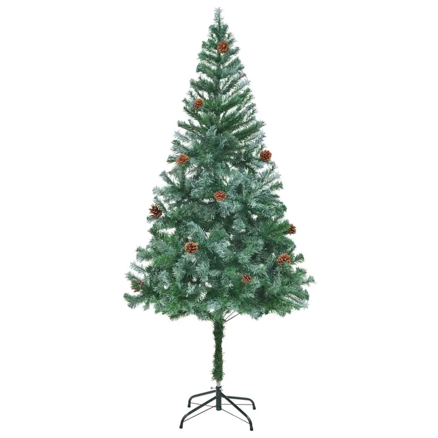 Sapin de Noël artificiel avec 300 LED Vert 180 cm PVC et Acier - 5