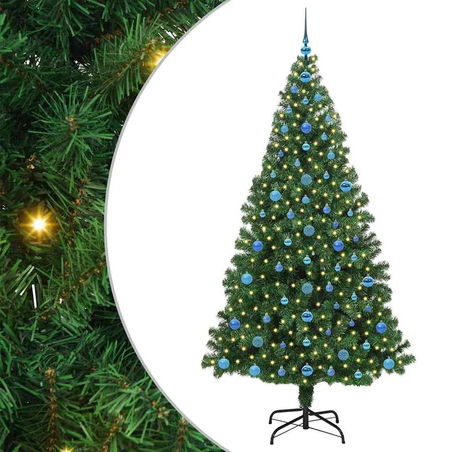Sapin de Noël artificiel Vert 210 cm PVC, Acier et Plastique - 2