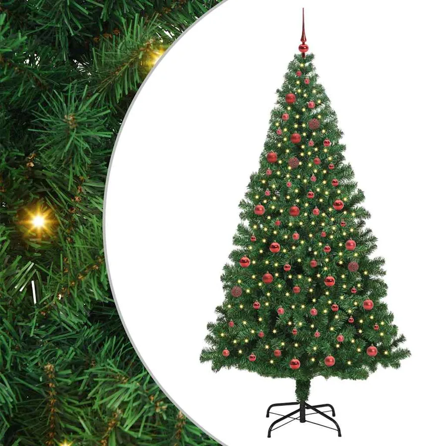 Sapin de Noël artificiel Vert 210 cm PVC, Acier et Plastique - 2