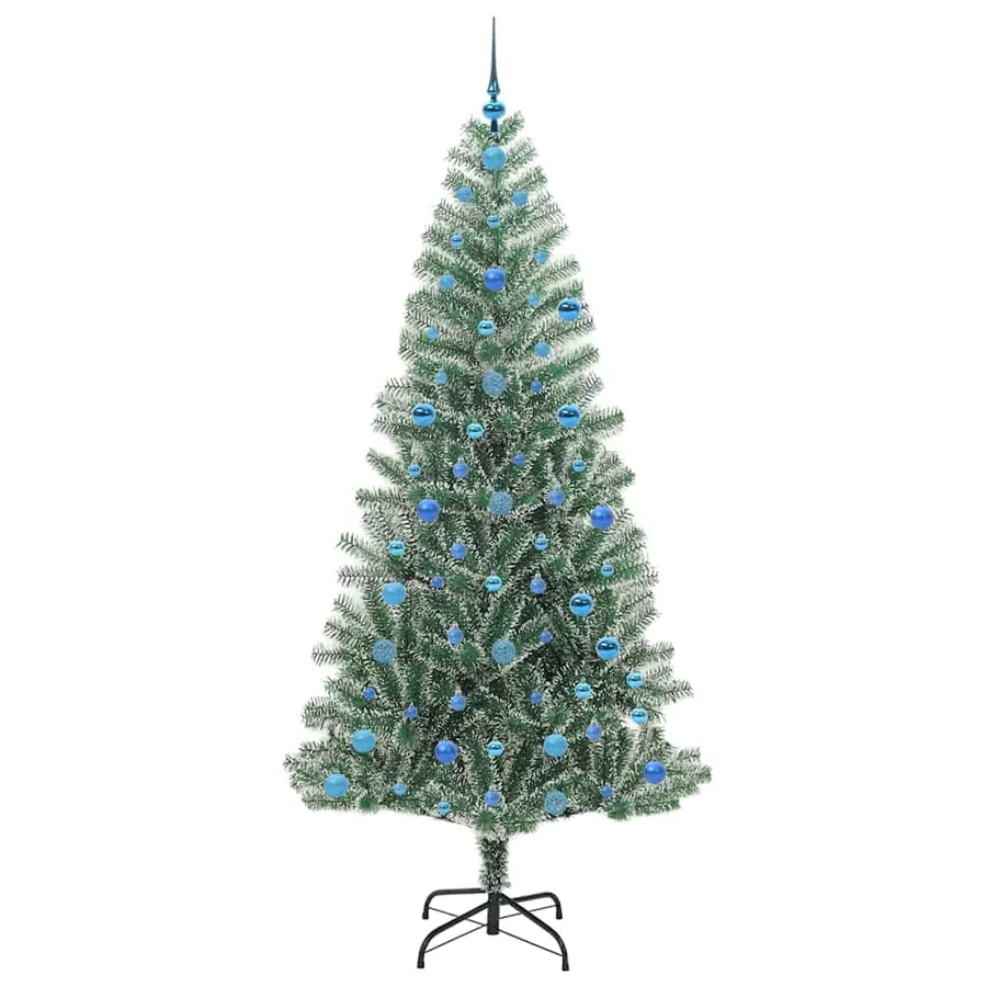 Arbre de Noël artificiel floconné de neige avec lumière LED - 4