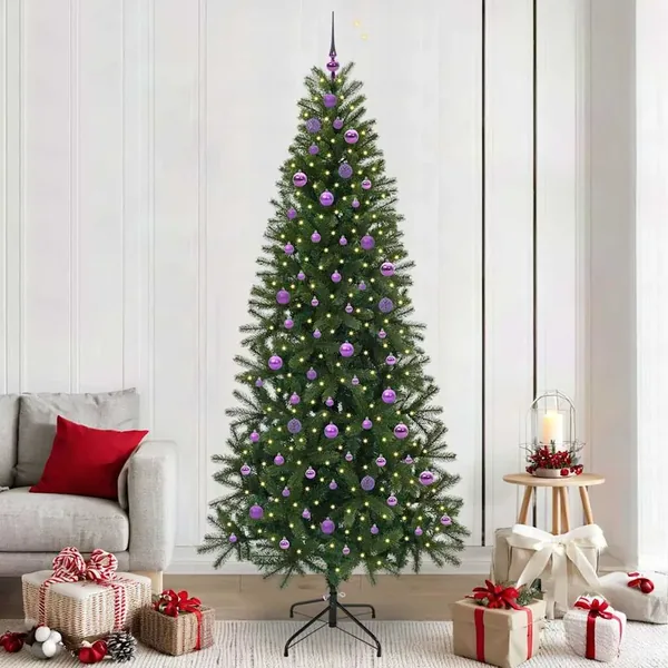 Sapin de Noël artificiel avec 300 LED Vert 240 cm PE et PVC
