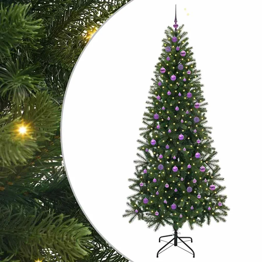 Sapin de Noël artificiel avec 300 LED Vert 240 cm PE et PVC - 2