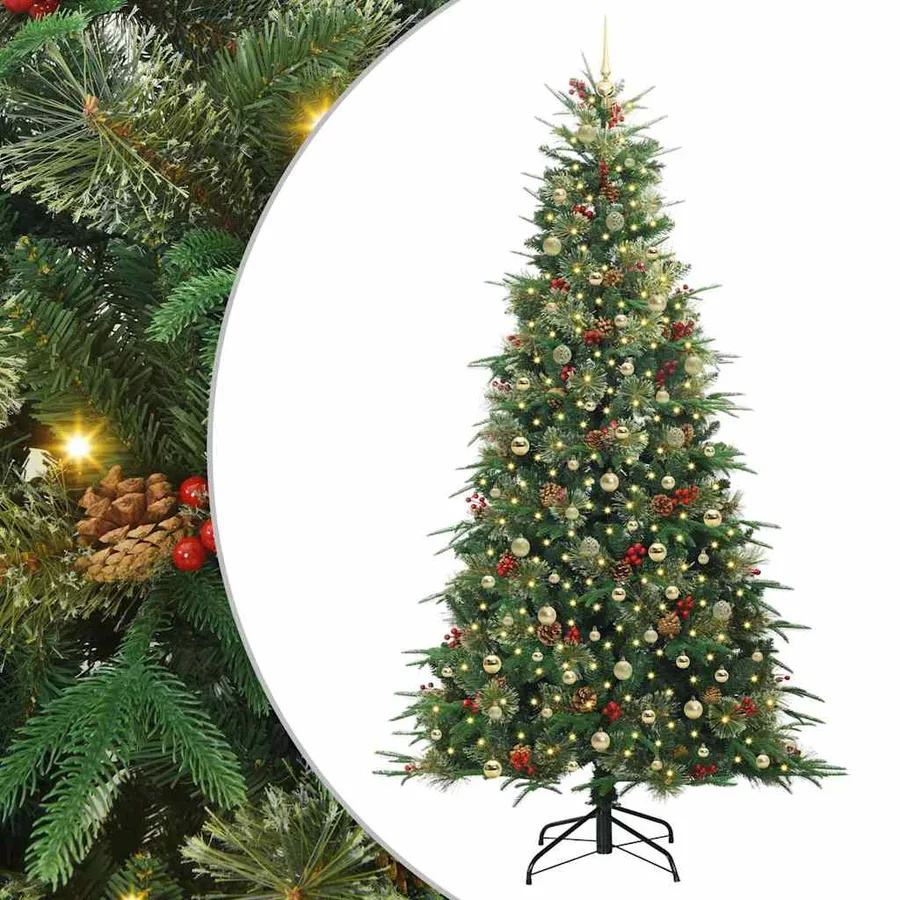 Sapin de Noël Artificiel à Branches Articulées Vert 240 cm - 2