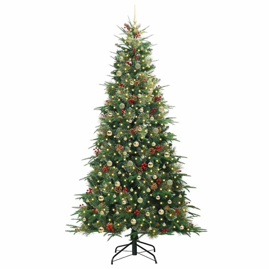 Sapin de Noël Artificiel à Branches Articulées Vert 240 cm - 3
