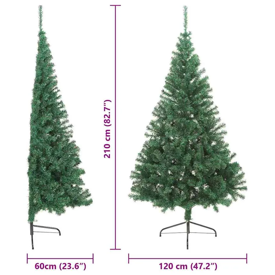 Sapin de Noël artificiel pré-éclairé Vert 210 cm PVC - 17