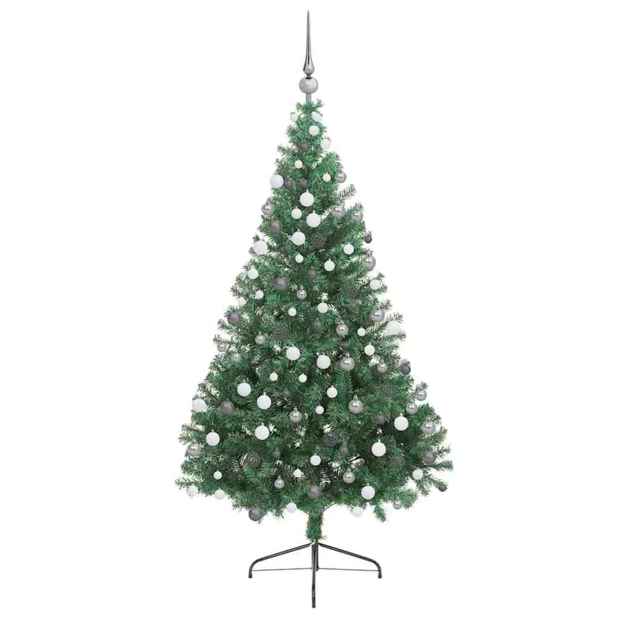Sapin de Noël artificiel pré-éclairé Vert 210 cm PVC - 3