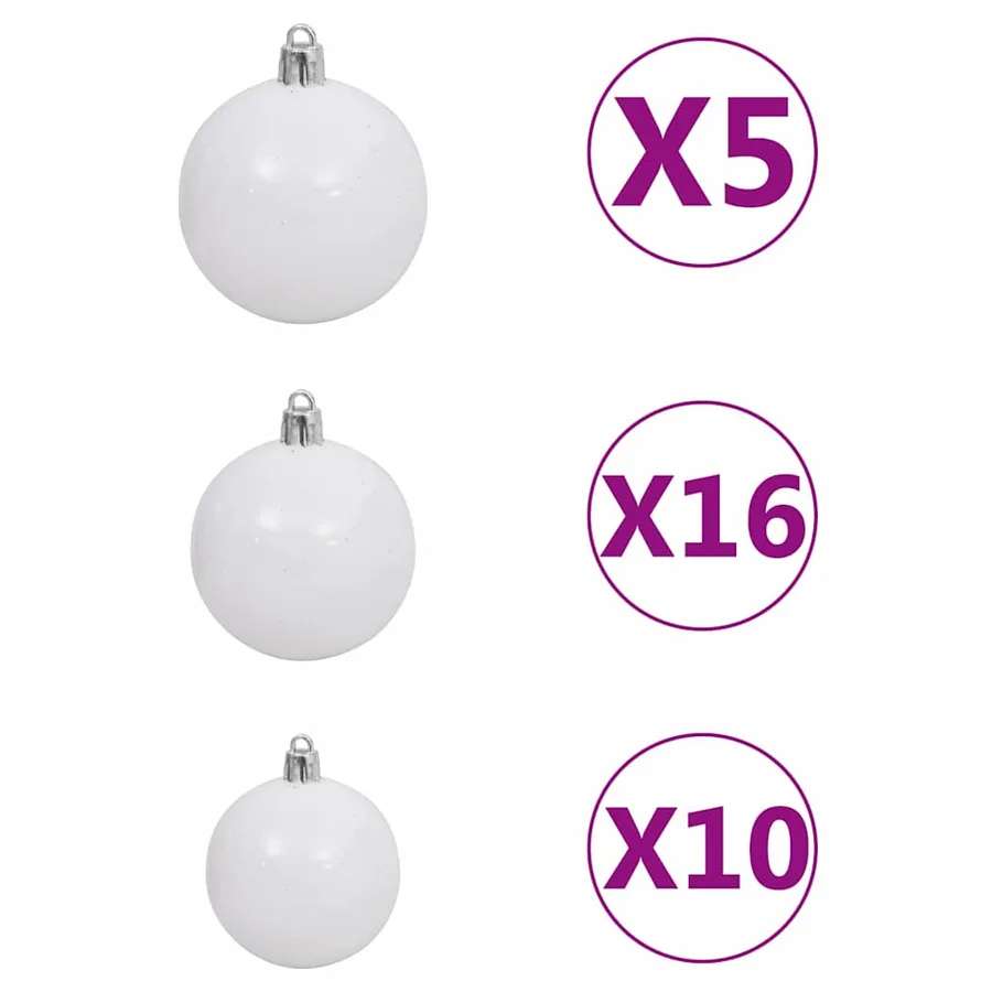 Sapin de Noël artificiel pré-éclairé Vert 210 cm PVC - 9