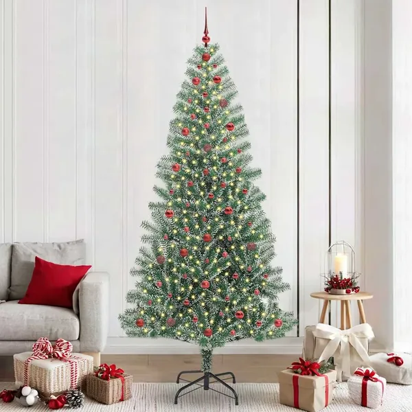 Arbre de Noël artificiel floconné de neige avec lumière LED