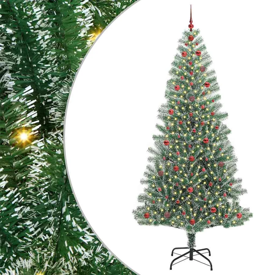 Arbre de Noël artificiel floconné de neige avec lumière LED - 2