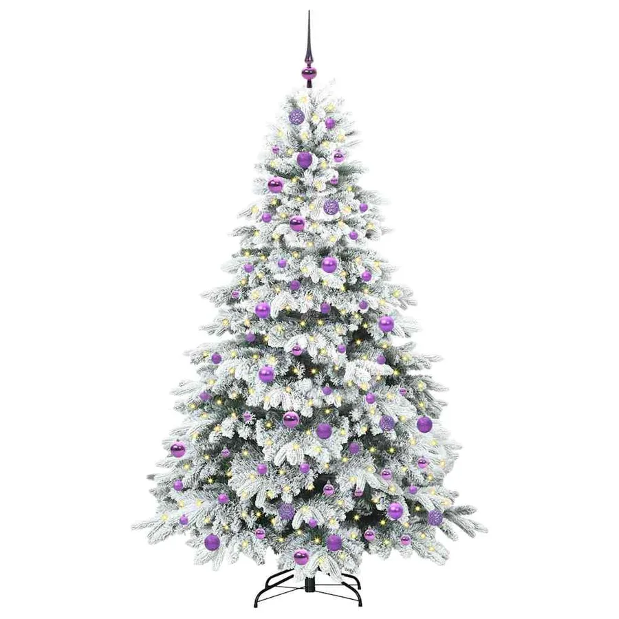 Sapin de Noël artificiel avec 300 LED Blanc 180 cm PE et PVC - 3