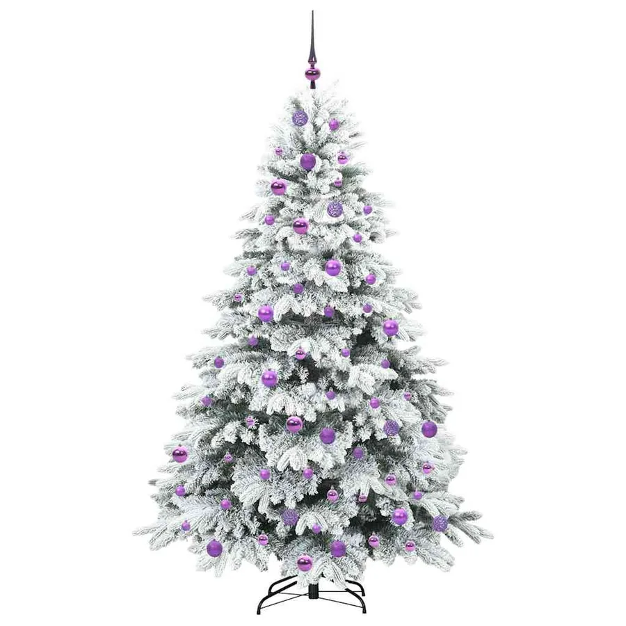 Sapin de Noël artificiel avec 300 LED Blanc 180 cm PE et PVC - 4