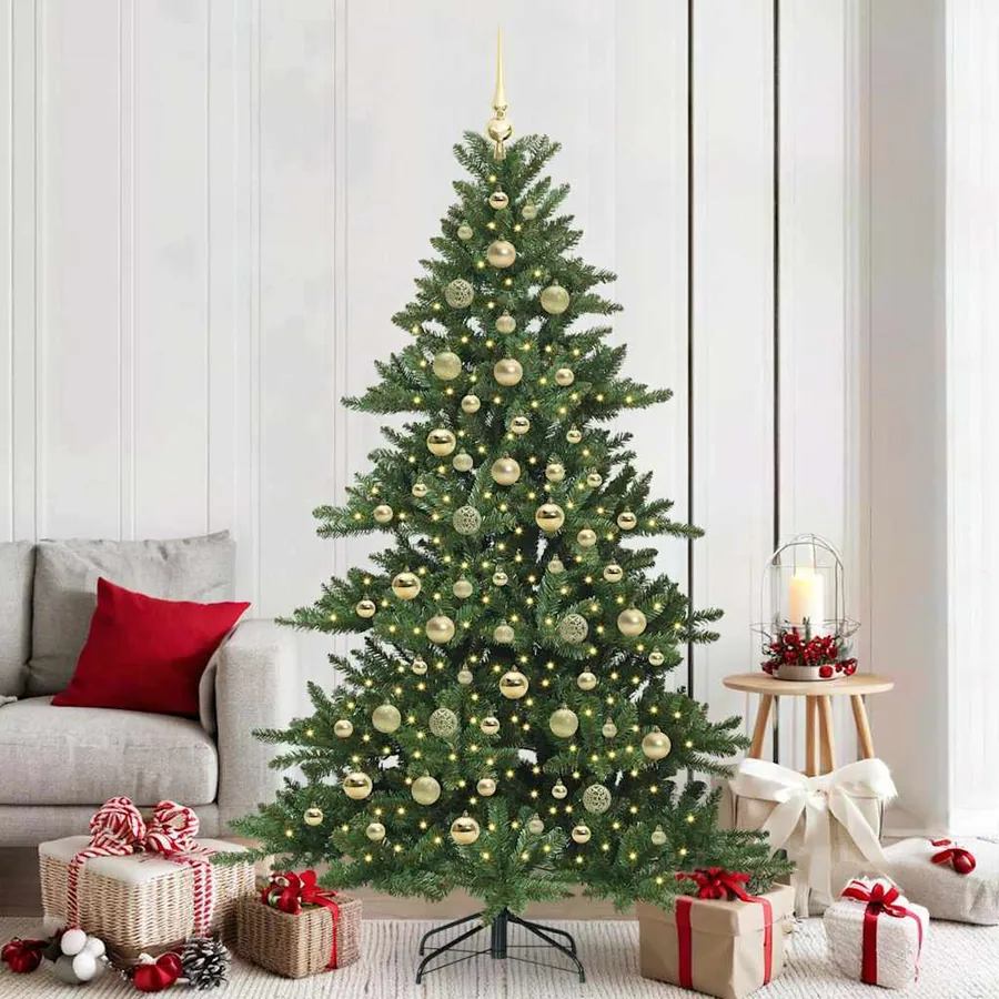 Sapin de Noël Artificiel à Branches Articulées Vert 210 cm