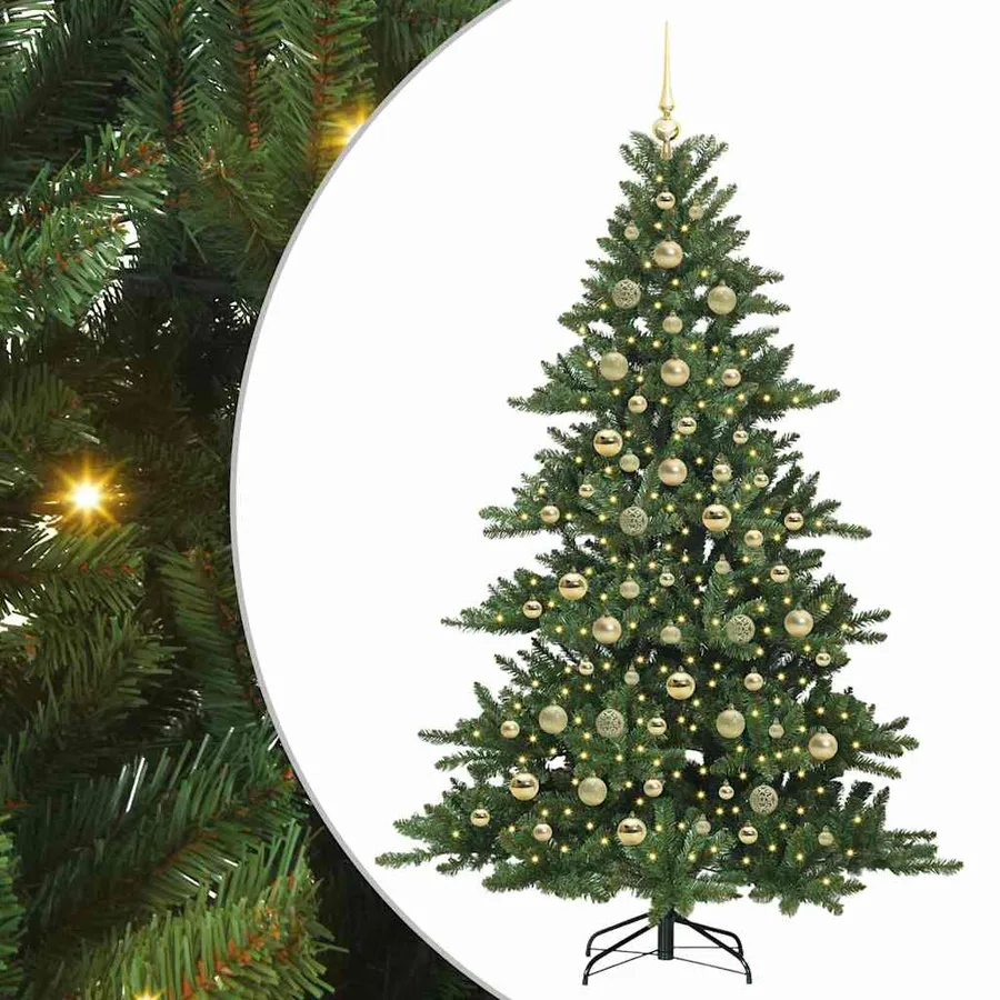 Sapin de Noël Artificiel à Branches Articulées Vert 210 cm - 2