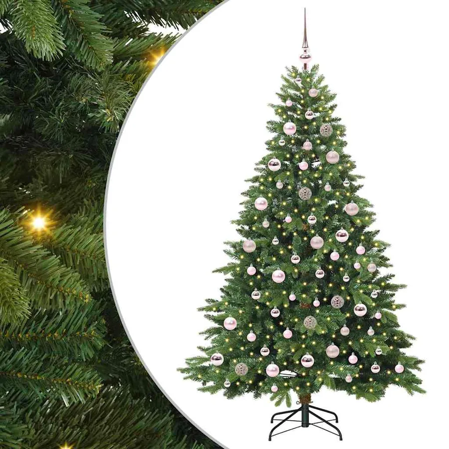 Sapin de Noël artificiel avec 300 LED Vert 180 cm PE et PVC - 2