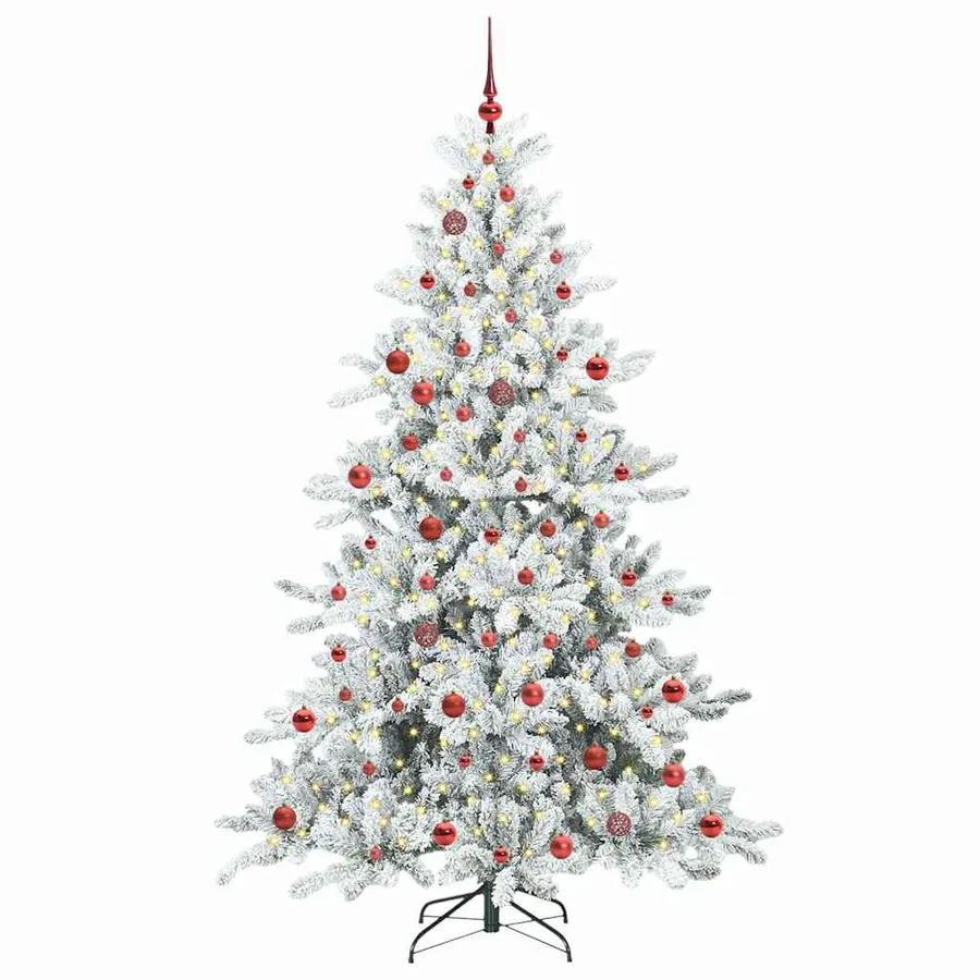 Sapin de Noël Artificiel à Branches Articulées Blanc 210 cm - 3