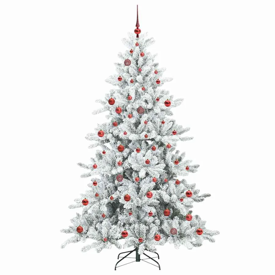 Sapin de Noël Artificiel à Branches Articulées Blanc 210 cm - 4